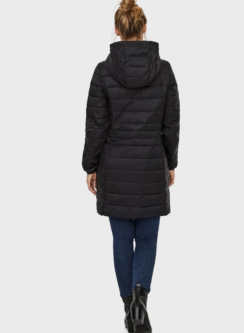 VERO MODA Longline Puffer Hooded Jacket