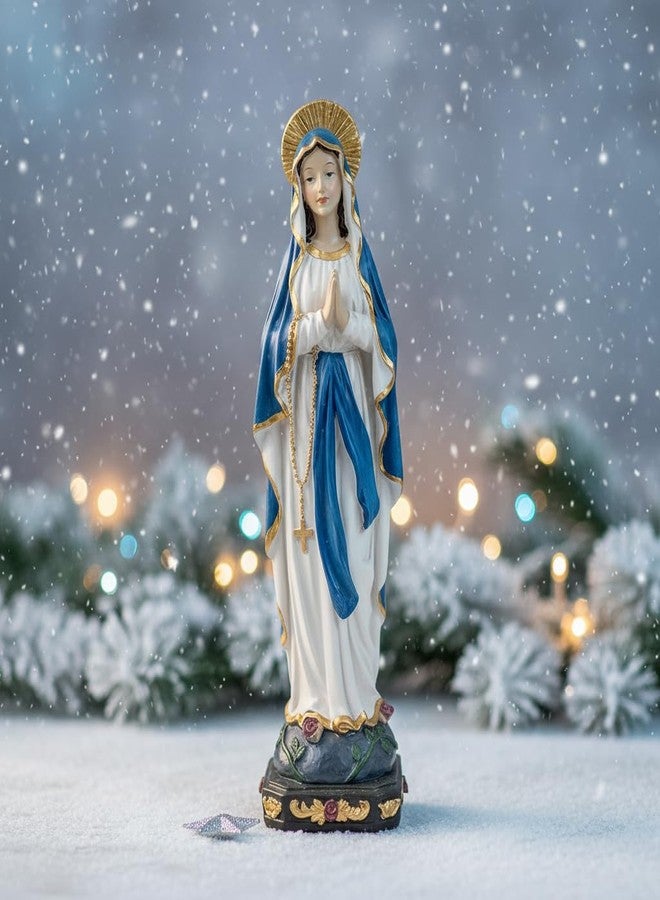 Comfy Hour 9" Praying Virgin Mary Statue, The Blessed Mother Madonna Figurine, Traditional Religious Sculpture for Home Altar, Artisan Crafted Resin Decor Accent, 1 Unit - Image 4