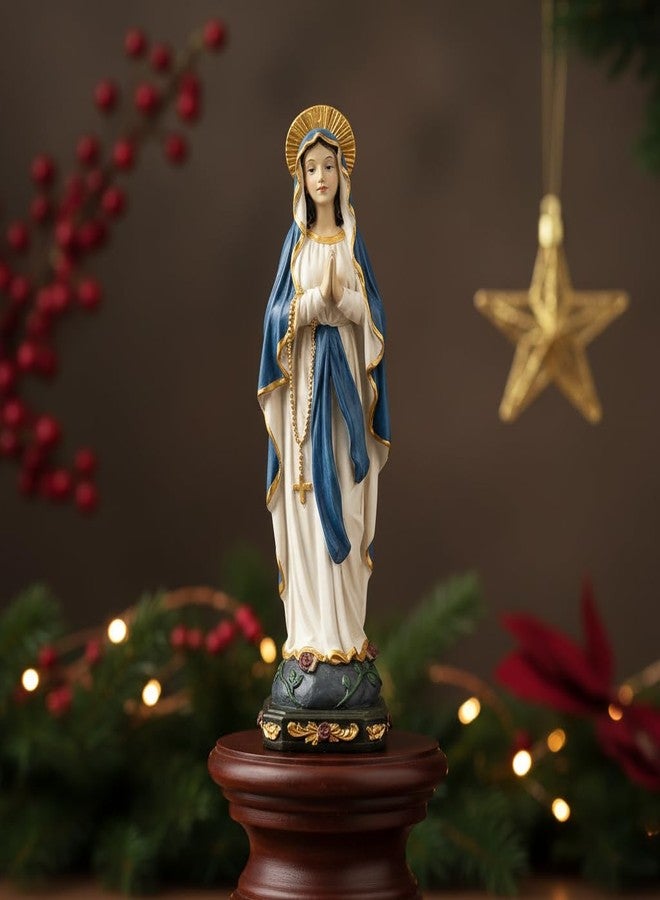 Comfy Hour 9" Praying Virgin Mary Statue, The Blessed Mother Madonna Figurine, Traditional Religious Sculpture for Home Altar, Artisan Crafted Resin Decor Accent, 1 Unit - Image 3