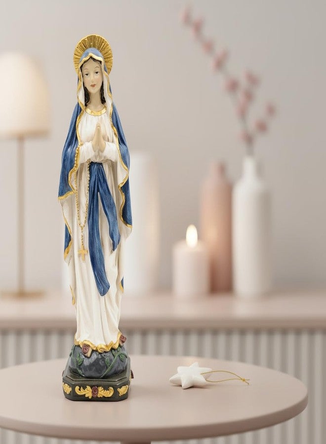 Comfy Hour 9" Praying Virgin Mary Statue, The Blessed Mother Madonna Figurine, Traditional Religious Sculpture for Home Altar, Artisan Crafted Resin Decor Accent, 1 Unit - Image 5