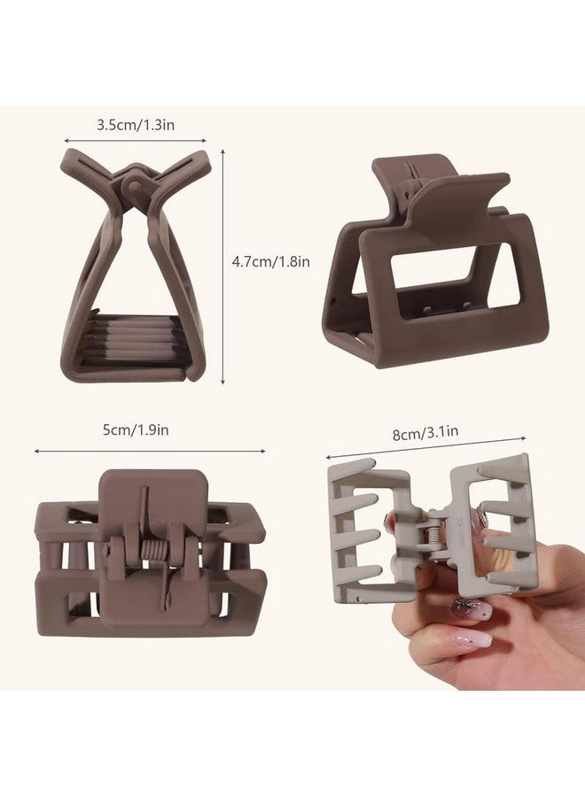 CHIROGRAPHY Hair Claw Clips for Women Thick Thin Hair - Medium Square Matte Claw Clips Small Rectangle Claw Clip Strong Hold Cute Jaw Clip Non-slip Hair Styling Accessories (MULTICOLOR) - Image 4