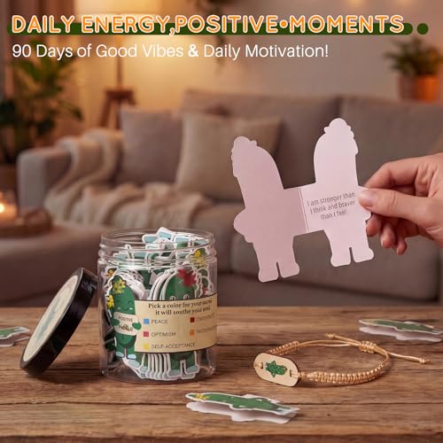 MEBRUDY 90 Positive Pickle Affirmation Cards Jar with NFC, Mothers Day Birthday Gifts for Mom, Women, Teenage, Adults, Teachers, Sisters, Friends, Teen Girl Cute Trendy Stuff - Image 2