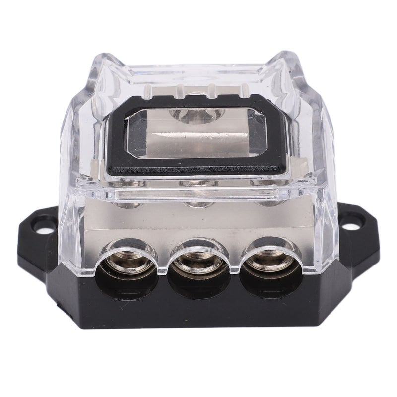 Power Distribution Block: 0 Gauge Input 3 4 Gauge Output Holes - Zinc Alloy Nickel Plated Compact Design Ground Wire Splitter for Car Boat Vehicle Audio Systems - Image 2
