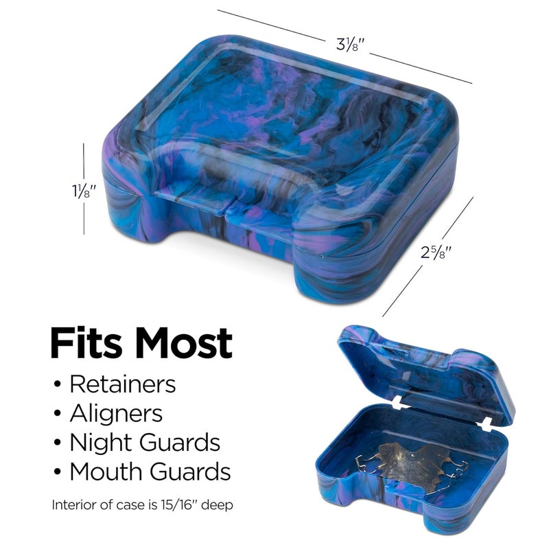 Practicon Easy Open Retainer Cases, Assorted Cosmic Swirl Colors, Bulk Pack of 24 - Image 3