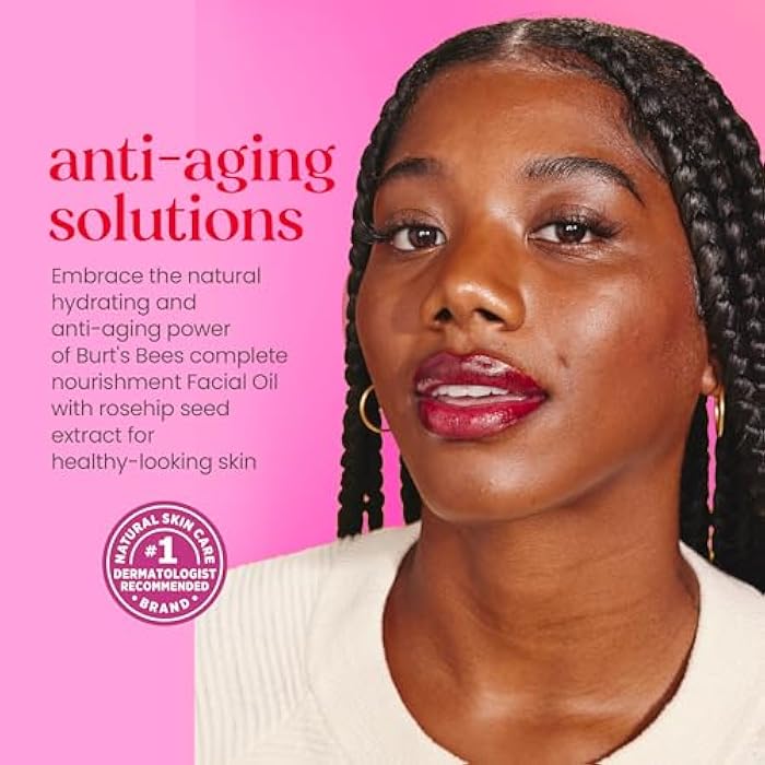 Burt's Bees Gua Sha Face Oil With Rosehip Seed Extract, Reduces Appearance of Fine Lines and Wrinkles, Use with Ice Roller & Facial Tools, Natural Origin Skin Care, 0.51 fl. oz. - Image 3