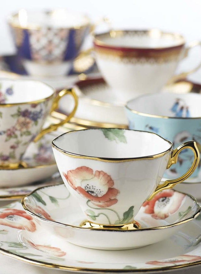 ROYAL ALBERT 100 Years 1950-1990 5-Piece Teacup & Saucer Set - Image 5