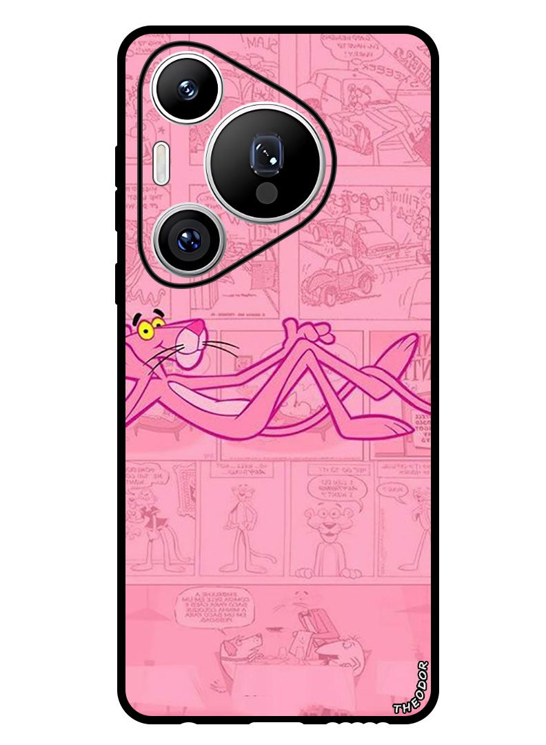 Theodor Protective Case Anti Scratch Shock Proof Bumper Cover For Huawei Pura 70 Pink Panther - Image 1