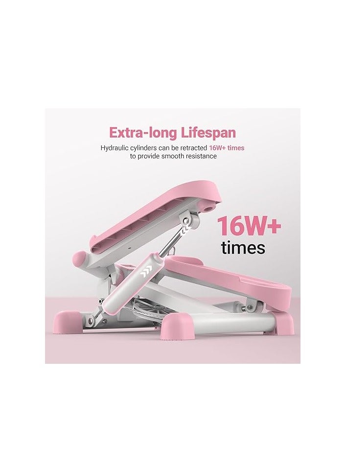 ميراتش جهاز ستيبر صغير للتمرين، درج دوار سعة 330 باوند، معدات تمارين مع احزمة مقاومة لتمارين الجسم بالكامل في المنزل - Image 2