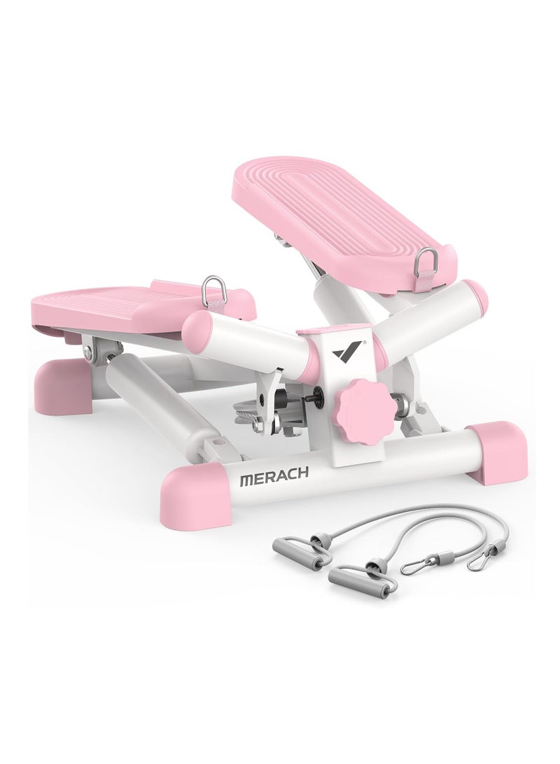 ميراتش جهاز ستيبر صغير للتمرين، درج دوار سعة 330 باوند، معدات تمارين مع احزمة مقاومة لتمارين الجسم بالكامل في المنزل - Image 1