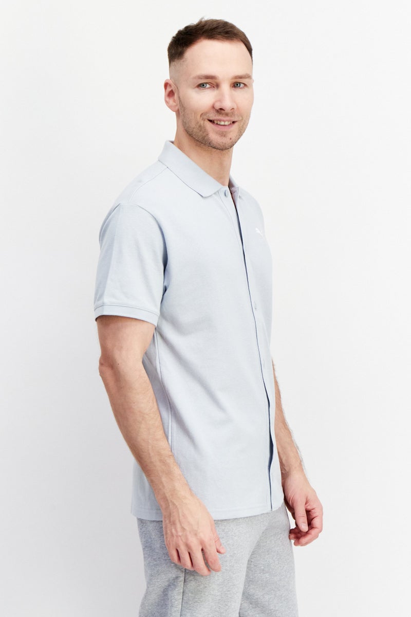 PUMA Men Sportswear Fit Brand Logo Training Polo, Grey  - Image 2