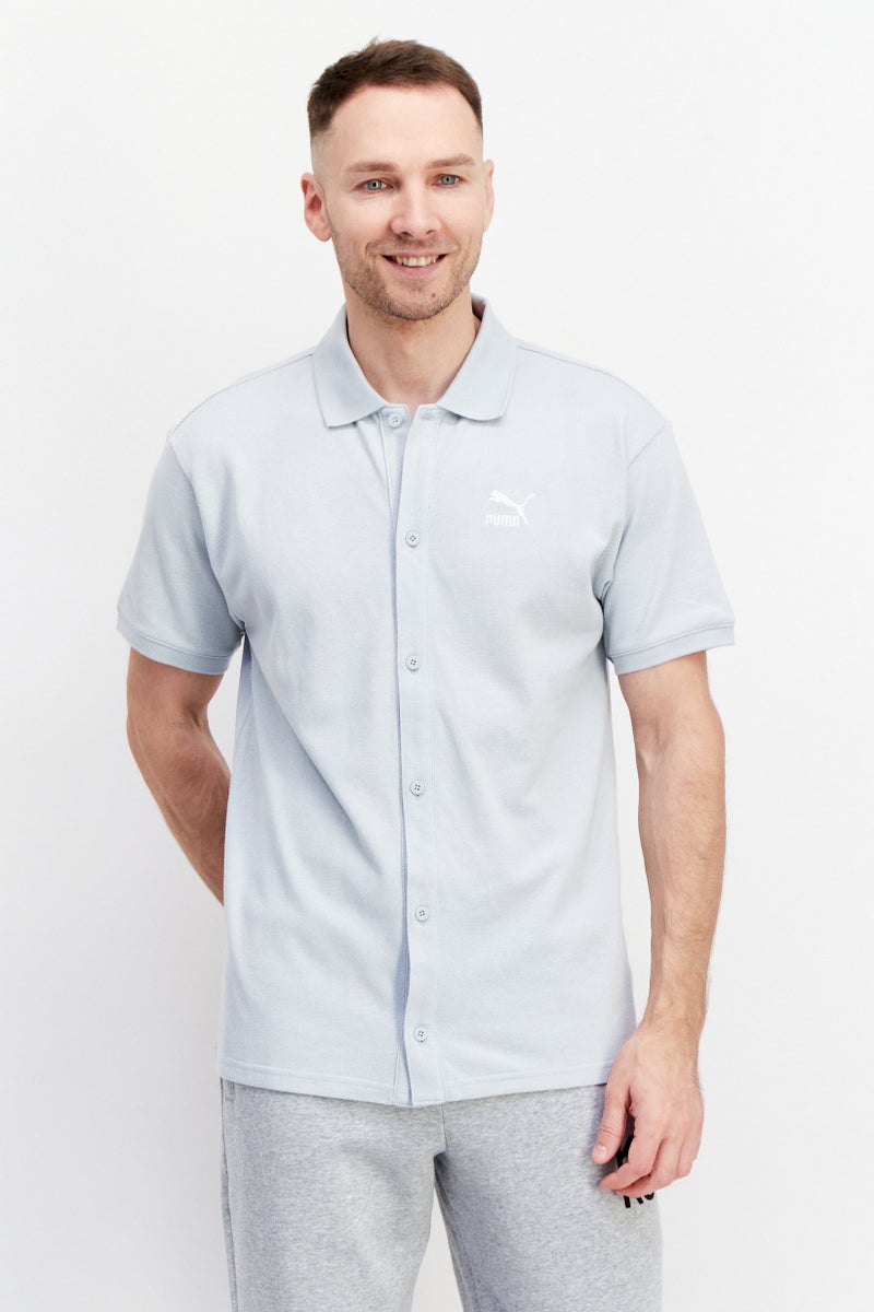PUMA Men Sportswear Fit Brand Logo Training Polo, Grey  - Image 1