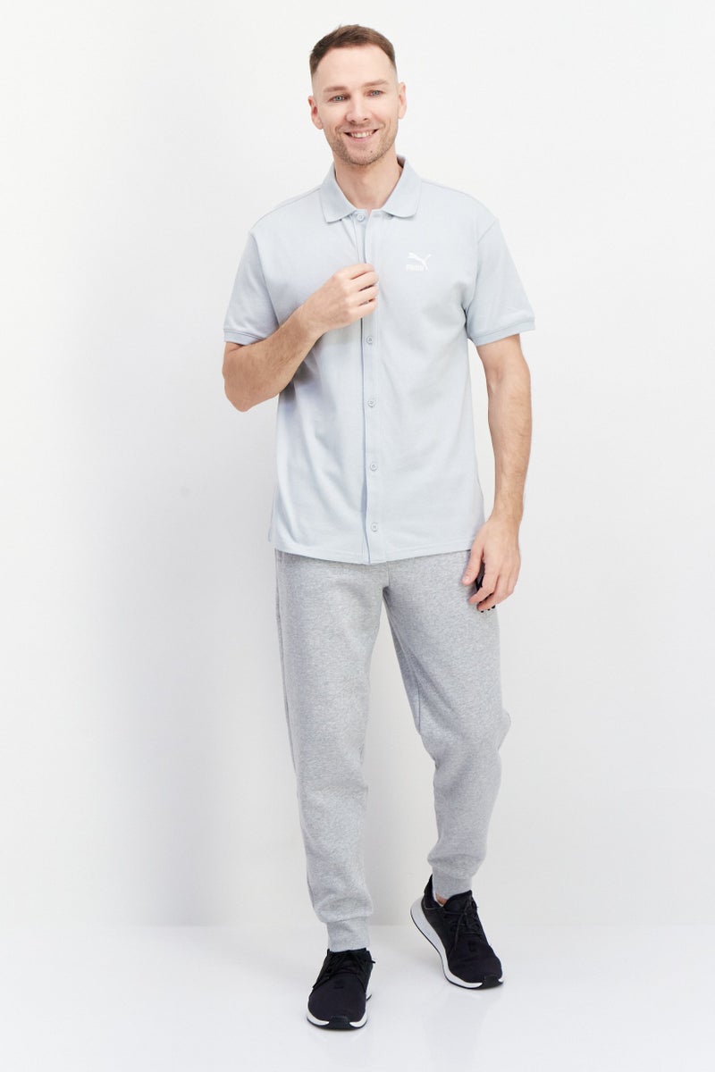 PUMA Men Sportswear Fit Brand Logo Training Polo, Grey  - Image 3