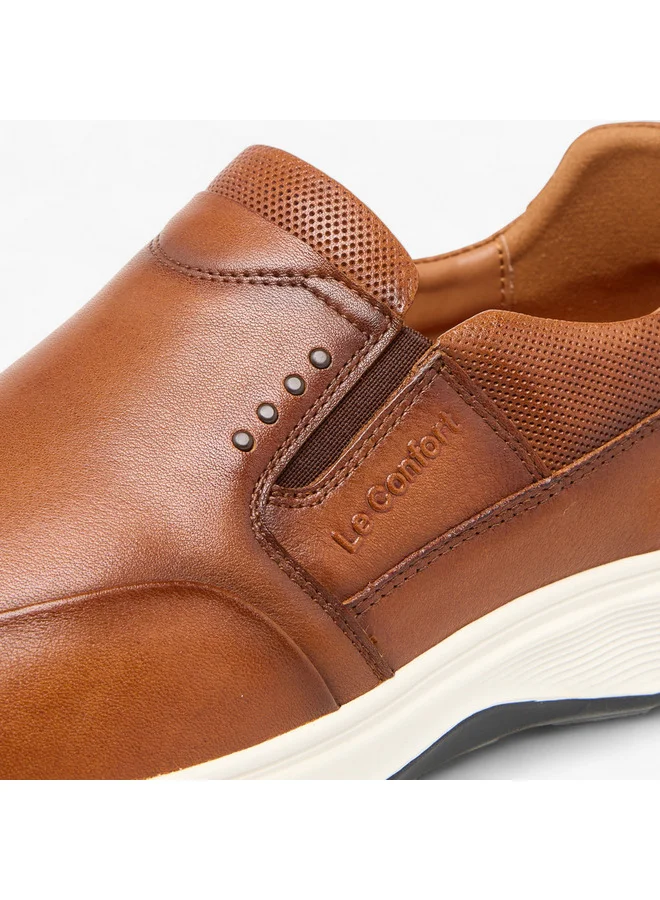 لو كونفورت Men Logo Embossed Slip-On Loafers