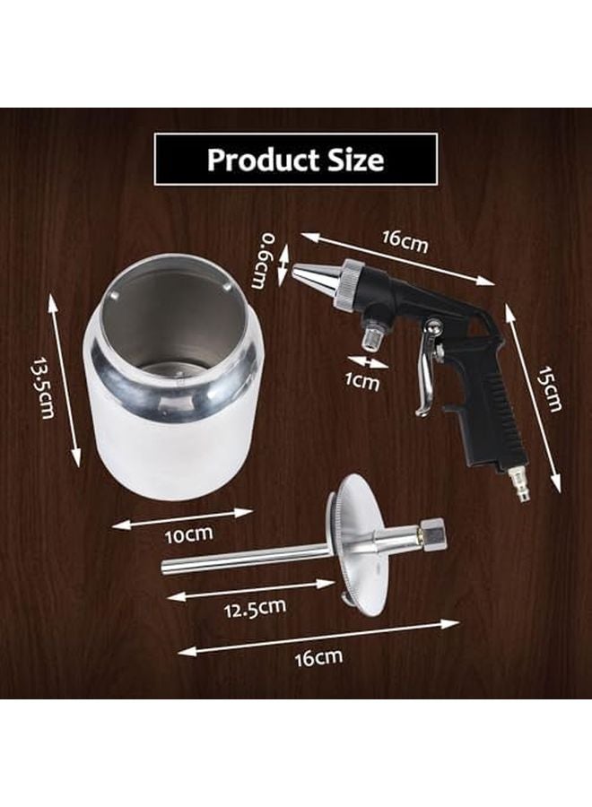 Qivine Handheld Sand Blaster Gun Kit with 1L Tank 6 2 Bar for Polishing Derusting - Image 3