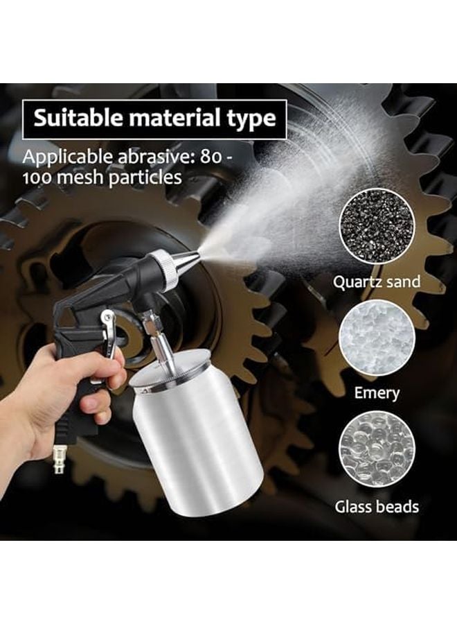 Qivine Handheld Sand Blaster Gun Kit with 1L Tank 6 2 Bar for Polishing Derusting - Image 5
