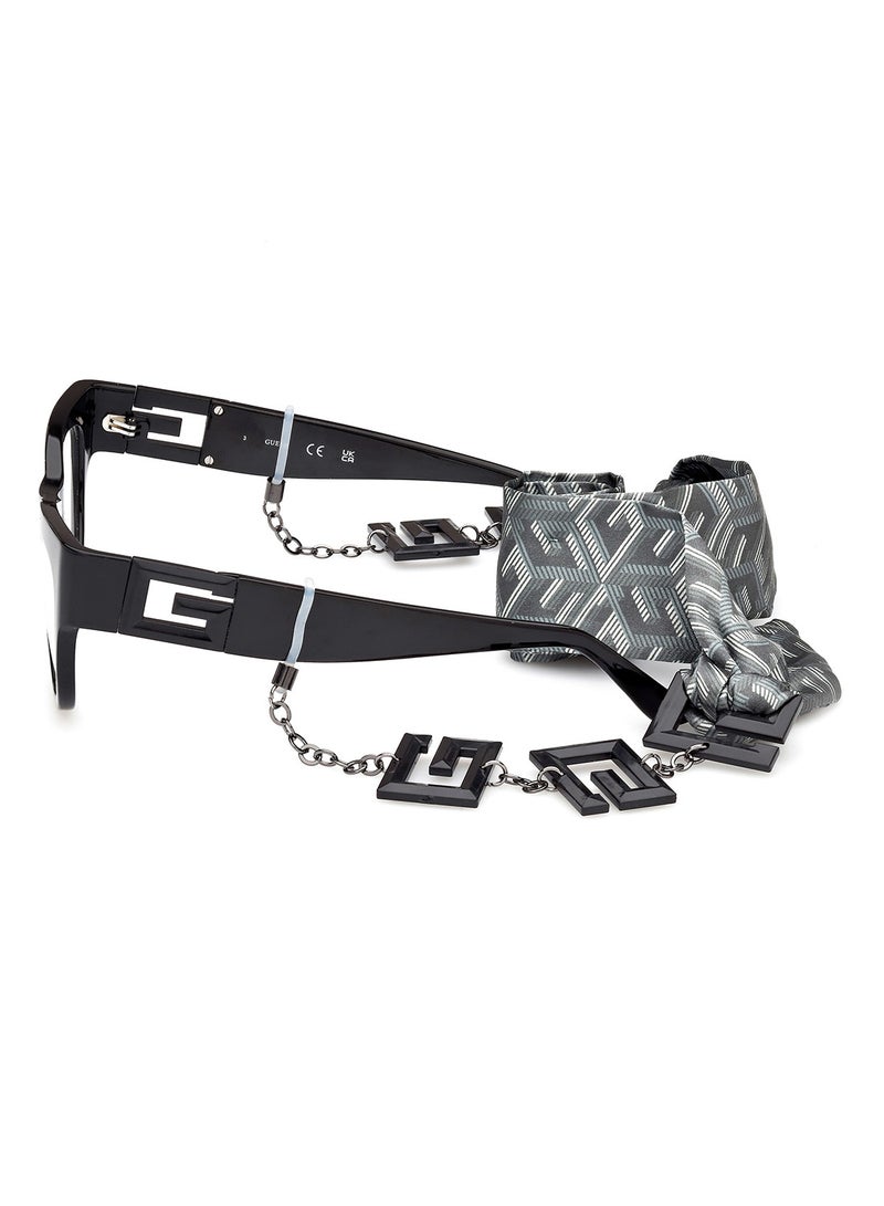 GUESS Women's Cat Eye Shape Eyeglass Frames - GU298800150 - Lens Size: 50 Mm - Shiny Black - Image 2