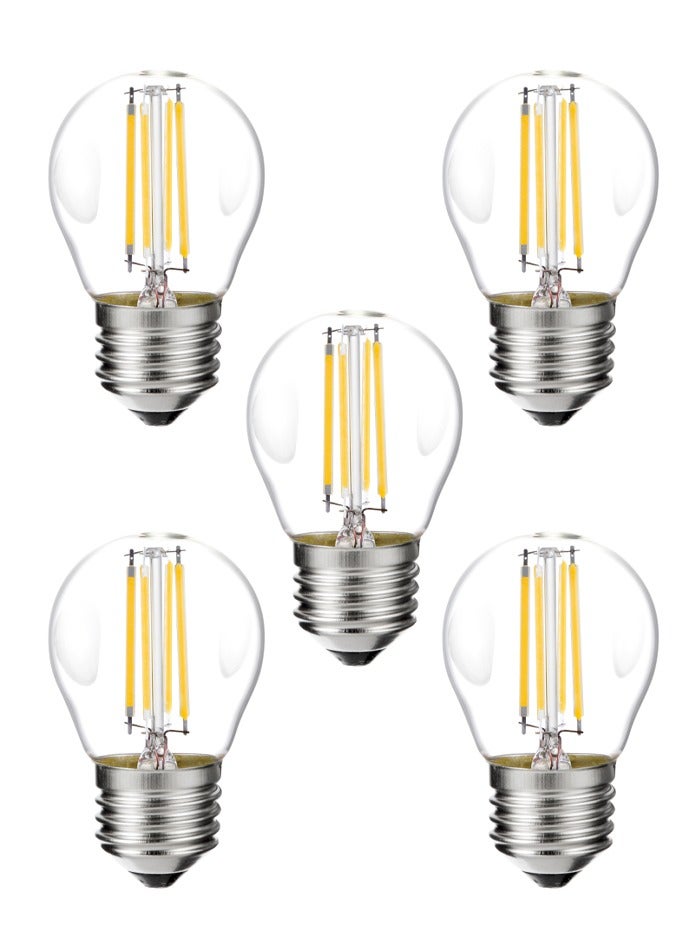 MODI D221 Amber LED Bulb G45 4W E27 | Warm White Filament Light | 480lm | Vintage Edison Style | 360° Beam | Decorative Glass Bulb - Image 2