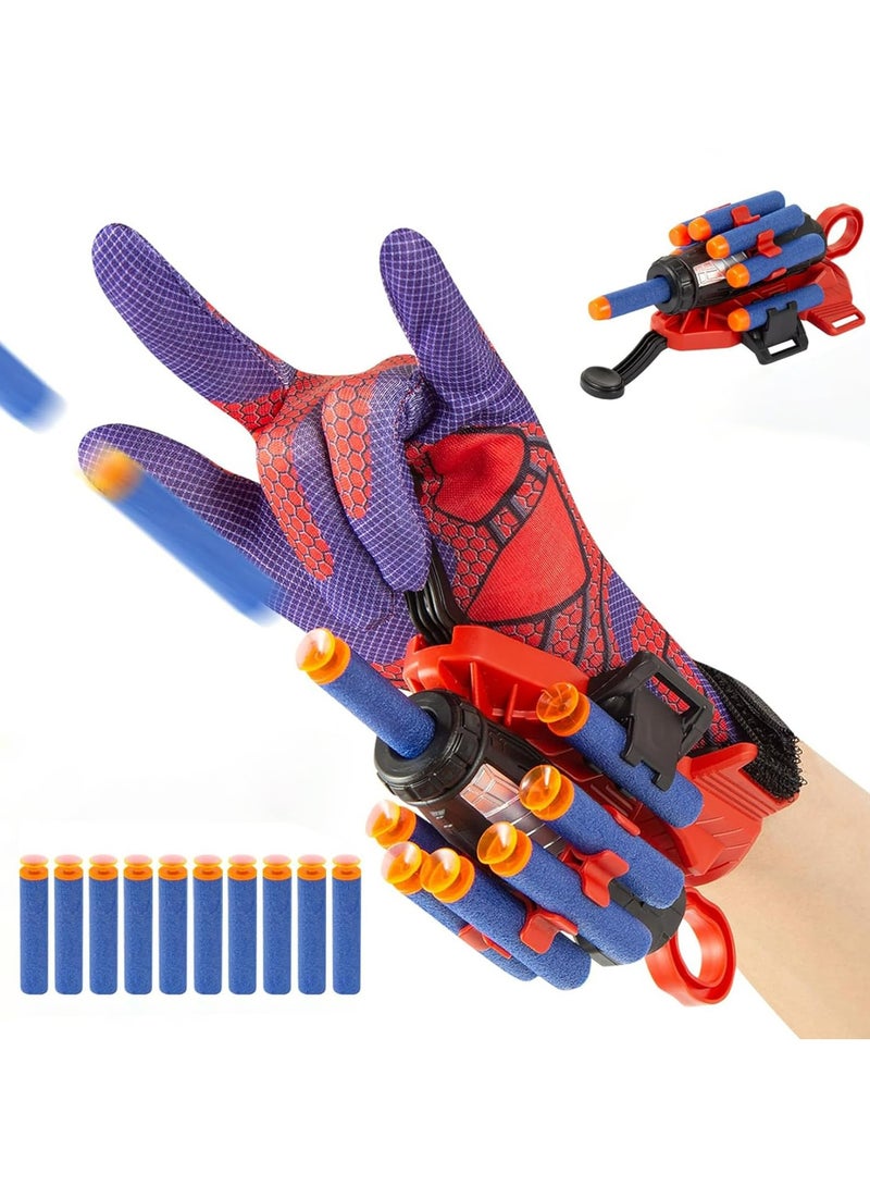 CMGTYYD. قاذفات شبكة العنكبوت، لعبة عنكبوت تنكرية للأطفال، قفازات عنكبوت خارقة مع قاذفة معصم، مجموعة ألعاب تنكرية للأطفال من سن 4 و5 و6 سنوات. - Image 1
