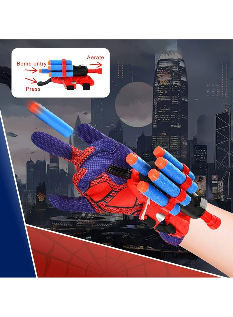 CMGTYYD. قاذفات شبكة العنكبوت، لعبة عنكبوت تنكرية للأطفال، قفازات عنكبوت خارقة مع قاذفة معصم، مجموعة ألعاب تنكرية للأطفال من سن 4 و5 و6 سنوات. - Image 4