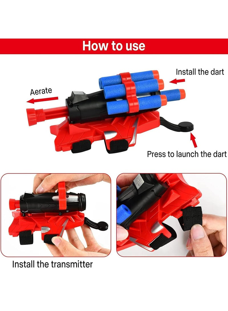 CMGTYYD. قاذفات شبكة العنكبوت، لعبة عنكبوت تنكرية للأطفال، قفازات عنكبوت خارقة مع قاذفة معصم، مجموعة ألعاب تنكرية للأطفال من سن 4 و5 و6 سنوات. - Image 2