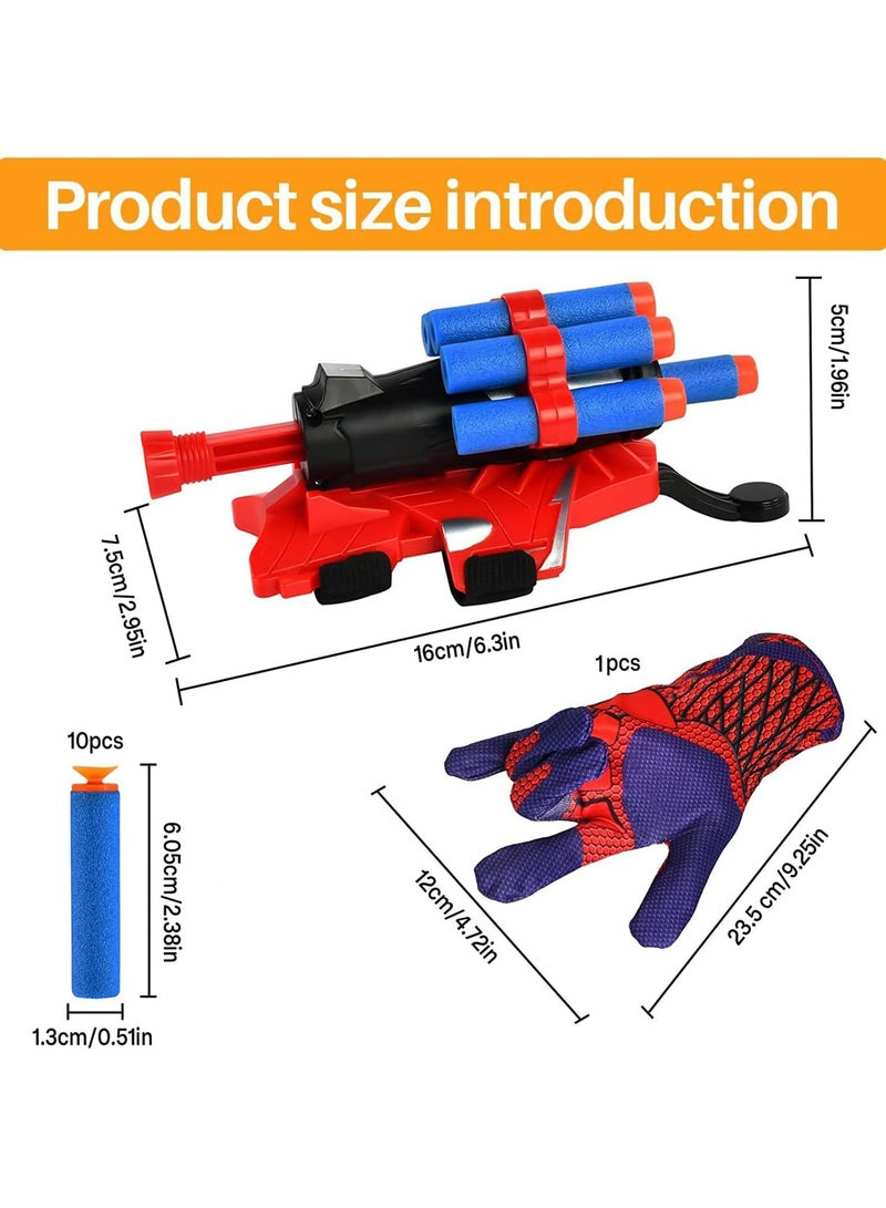 CMGTYYD. قاذفات شبكة العنكبوت، لعبة عنكبوت تنكرية للأطفال، قفازات عنكبوت خارقة مع قاذفة معصم، مجموعة ألعاب تنكرية للأطفال من سن 4 و5 و6 سنوات. - Image 3