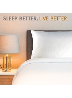 Hotel Linen Klub طقم شراشف فندقية من كلوب مكون من 2 وسادة لحجم كوين (50 × 75 سم) - الغلاف الخارجي: قماش مزيج قطن 144TC الحشوة: 650 غرام من الألياف الناعمة بنمط كويست الألماس  - Image 5