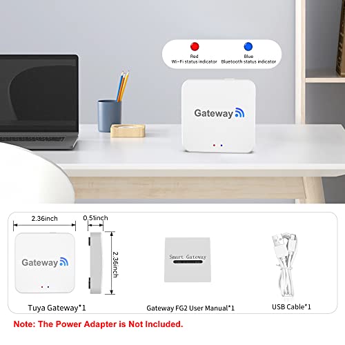 Foxgard Gateway,Fingerprint Door Lock WiFi Gateway,Tuya Bluetooth Gateway for Remote Control,Voice Control via Alexa & Google Assistant,Work with Tuya Smart APP and Smart Life APP - Image 4