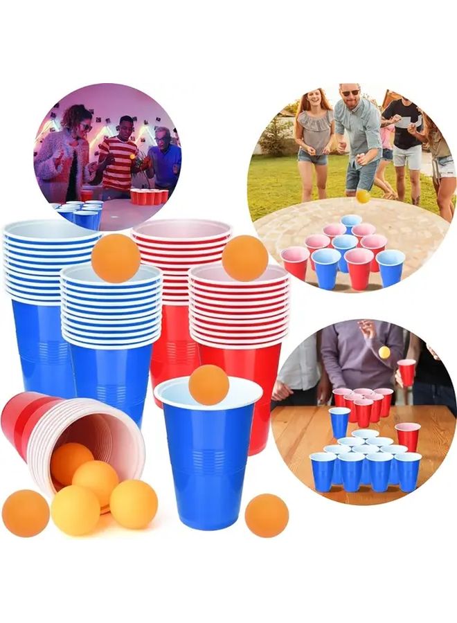 Beer Pong Set With 4 Cups And 2 Balls Perfect For Party Games And Entertainment - Image 1