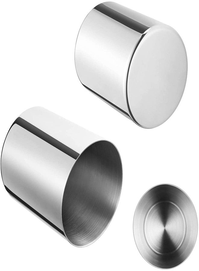 Tofun Silver Pen Holder for Desk, SUS304 Stainless Steel Heavy Duty Pen Holder Stand,Cylinder Pencil Holder,Desktop Stationery Organizer - Image 2
