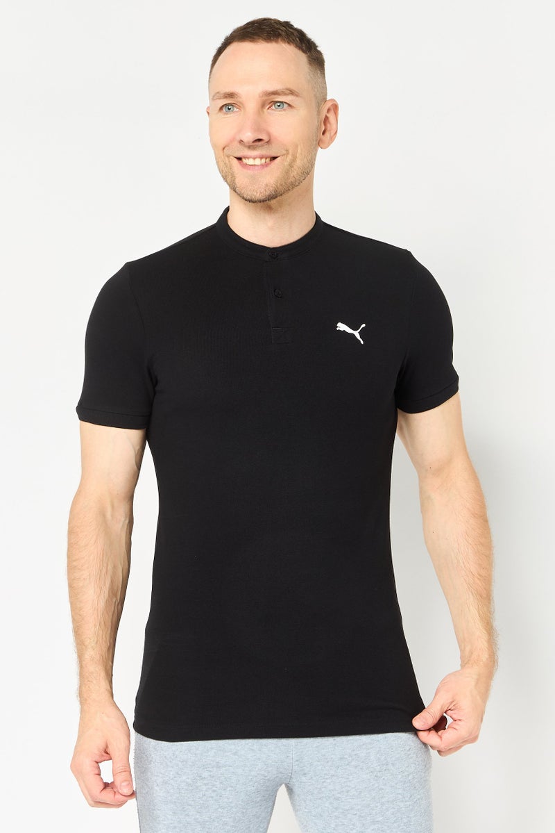 PUMA Men Sportswear Fit Short Sleeve Outdoor Polo Shirt, Black - Image 1