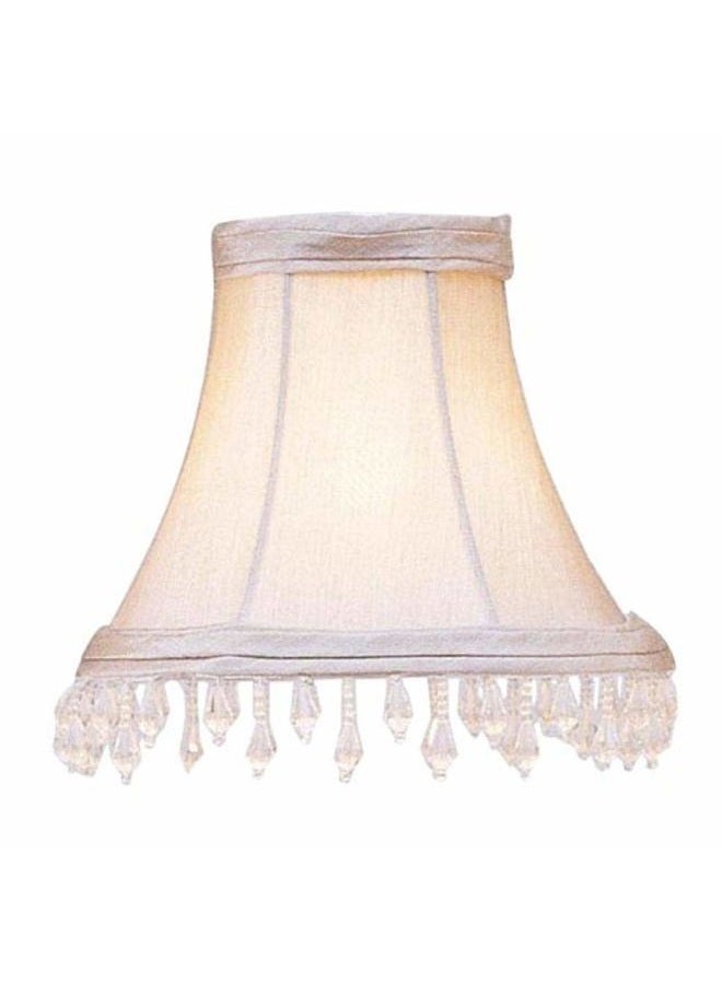 Lighting S144 Bell Clip Chandelier Shade with Clear Beads, 1" x 1" x 1", Pewter