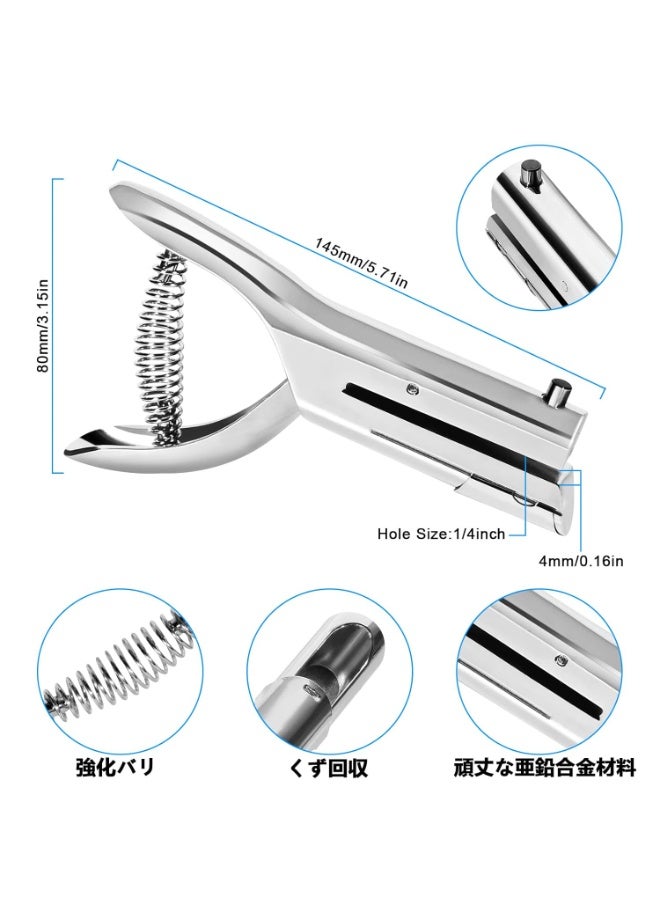 Heavy Duty Single Hole Punch (6mm) – Portable Handheld Puncher for Paper, Tags, Cards & Plastic Sheets - Image 3