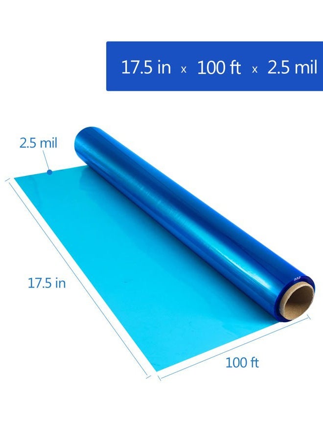 JOYIT Blue Cellophane Wrap Roll (100' Ft. Long X 17.5” Wide) - 2.5 Mil Thick Transparent Blue Gift Wrap, Perfect for Occasions - Image 2