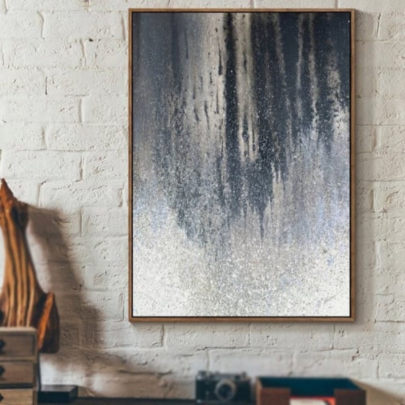 Marktna One abstract canvas print with a hollow frame, measuring (50×70) - Image 1