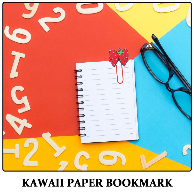 🖊️ ٣٠ قطعة مشابك ورقية على شكل فيونكة حمراء لمعلم الصفحات للاستخدام المكتبي والمدرسي - Image 2