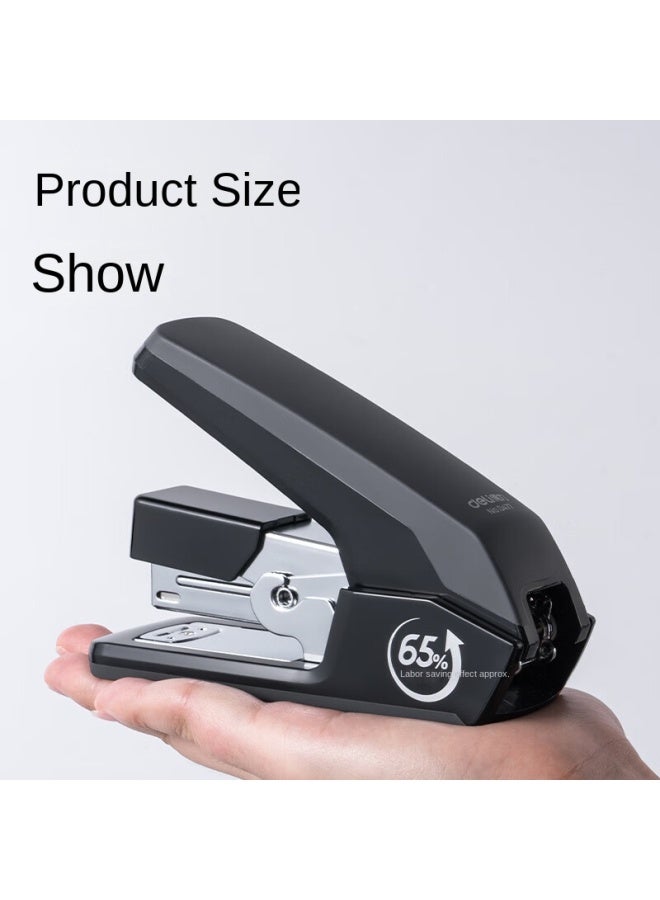 ديلي Deli Low-force Stapler/binders/binders, One-on Press, Compatible With 12# Staples, Black 0477 - Image 4