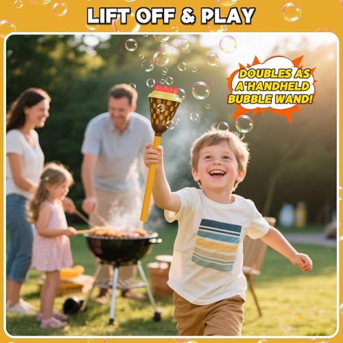 MLDKA Bubble Machine for Kids Garden Lamp Bubble Toy with Colorful Lighting and Music for Toddlers Rechargable Bubbles Blower Maker Outdoor Toys for Halloween Birthday Christmas Party - Image 5