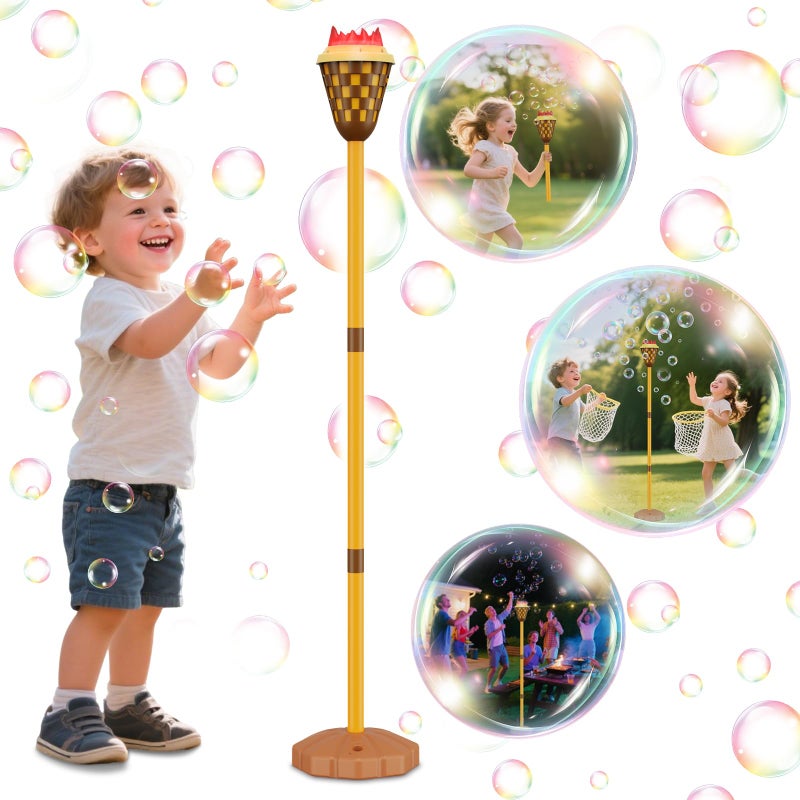 MLDKA Bubble Machine for Kids Garden Lamp Bubble Toy with Colorful Lighting and Music for Toddlers Rechargable Bubbles Blower Maker Outdoor Toys for Halloween Birthday Christmas Party - Image 3