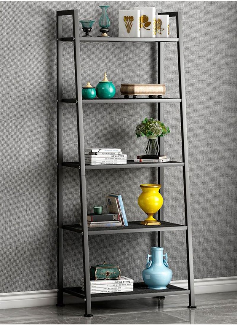 Taimi - 5-Layers Storage Rack Multi-Purpose for Office, Kitchen, Living Room and Bedroom 150x37x61CM - Black - Image 1