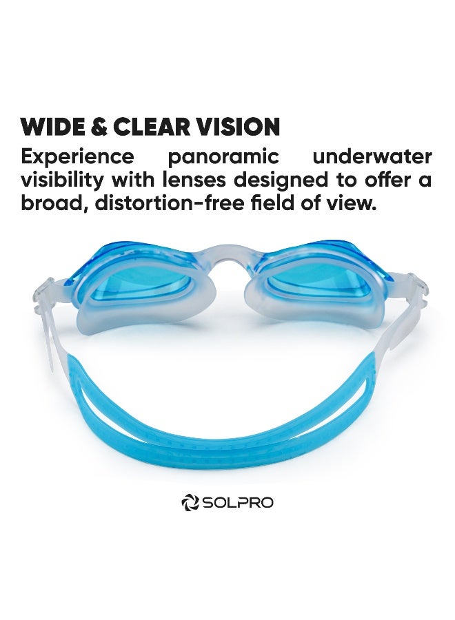 SOLPRO Clear Wave Adult Swimming Goggles (Light Blue) - Image 5