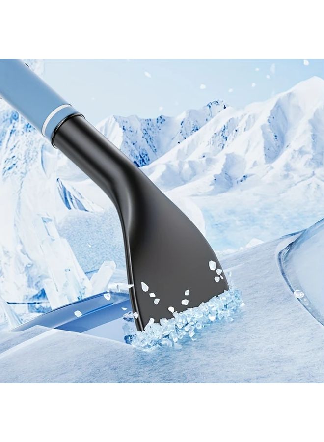 Grey Retractable Aluminum Alloy Car Snow Shovel with Ice Scraper Winter Tool - Image 4