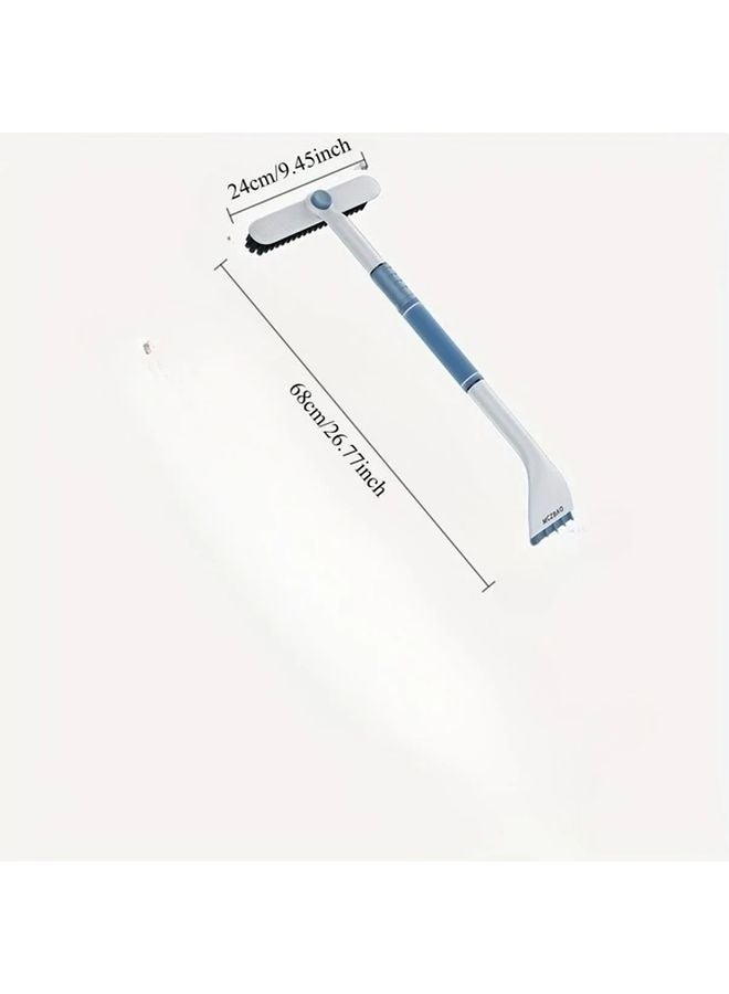 Grey Retractable Aluminum Alloy Car Snow Shovel with Ice Scraper Winter Tool - Image 3