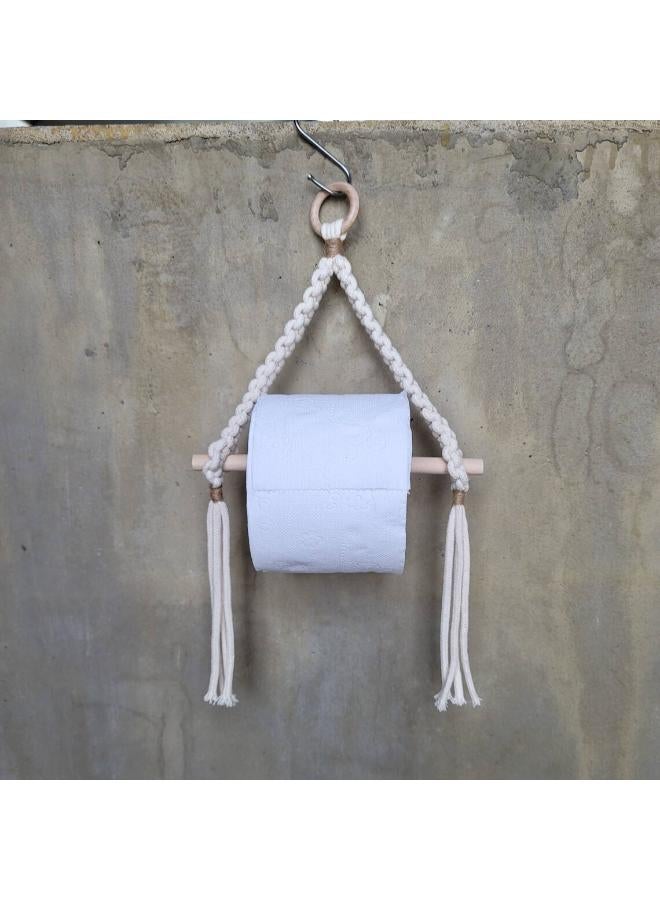 Antikiano Macrame paper roll tissue holder - Image 1
