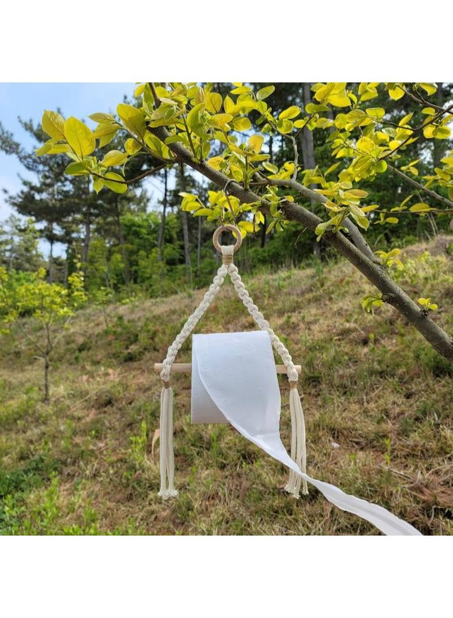 Antikiano Macrame paper roll tissue holder - Image 2