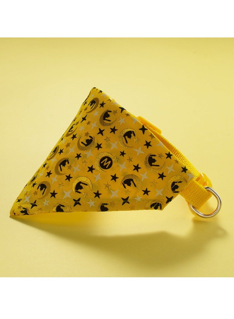 Arabian Moon-Star Cat Collars with Bandana - Adjustable 20-32cm Pet Collars, Islamic Design for Saudi Cats, Breathable Fabric for Hot Climate - Image 2