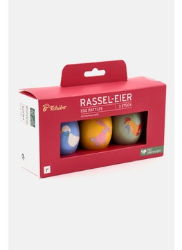 Tchibo 3 Pieces Egg Rattles, Blue  - Image 2