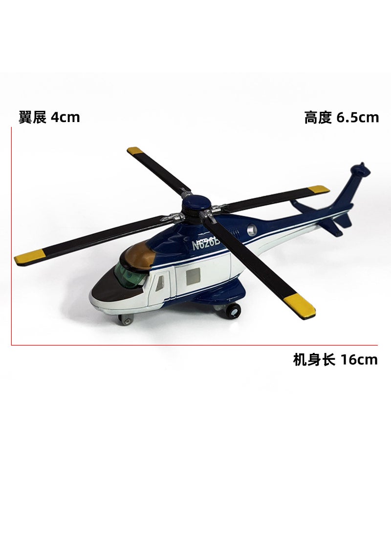 Aircraft Story Alloy Belt Packaging Fire Truck Lake Rescue Helicopter Transport Vehicle Weifengba Model Toy Blue and White Rescue Helicopter 