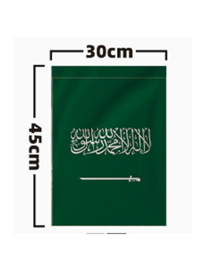 أخبار علم حديقة المملكة العربية السعودية، مقاس 30 × 45 سم، ذو وجهين، بألوان زاهية، مناسب لتزيين الحدائق الخارجية والمعارض والمروج، أعلام وطنية لتزيين المنزل والحديقة الداخلية والخارجية - Image 2
