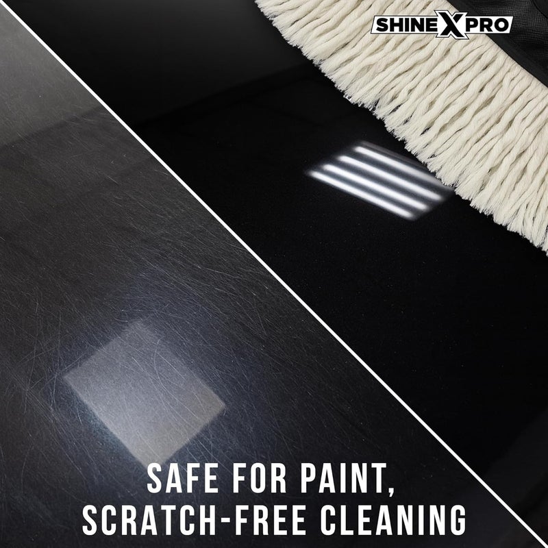 shinexpro Car Duster - Lint-Free & Scratch-Free Car Cleaning Brush with Long Handle - Car Dust Cleaner with Paraffin Wax Coating for 2x Better Cleaning Performance - Car Cleaning Brush - Image 4