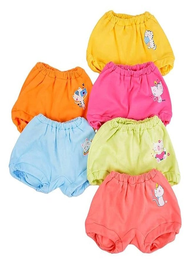 SMILE BABY Unisex Cotton Panties Baby Boys and Girls Brief Panty Innerwear Combo Shorts Underwear Briefs,Multicolor Kids Pack for Kids| Unisex, 100% Pure & Soft Organic Comfortable (Pack of 6) - Image 1